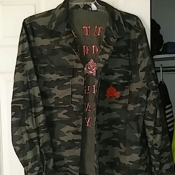 camo jean jacket mens